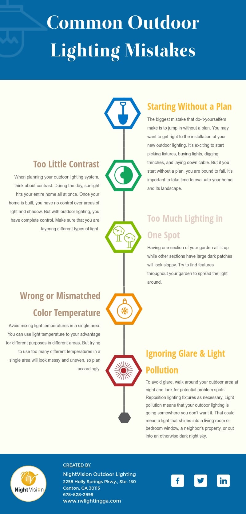 Common Outdoor Lighting Mistakes and How to Avoid Them [infographic]