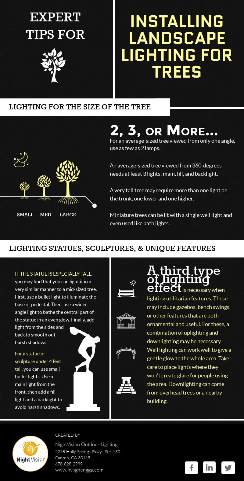 Expert Tips for Installing Landscape Lighting for Trees [infographic]
