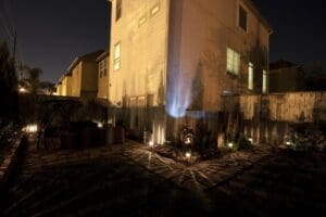 Pathway lighting tips: don't make it look like a runway. Space lights out.
