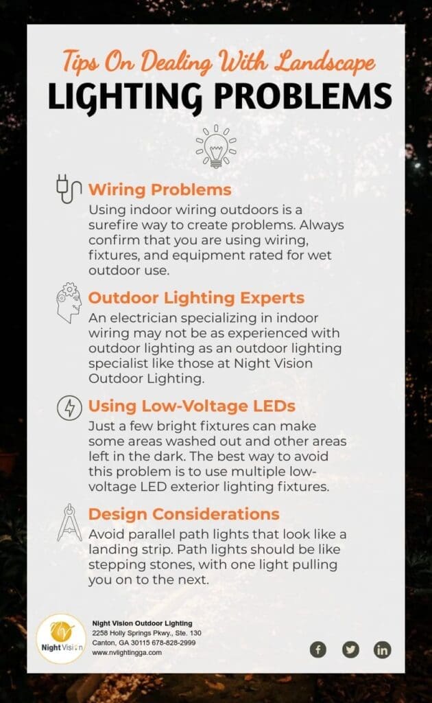 Tips On Dealing With Landscape Lighting Problems [infographic]